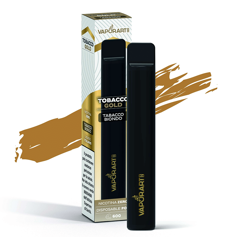 VaporArt Tabacco Gold - Sigaretta Elettronica Usa e Getta - Linea Svapo